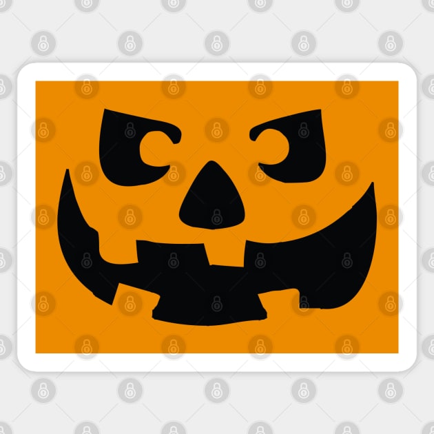 Spooky Halloween Jack O' Lantern Face Sticker by HungryDinoDesign